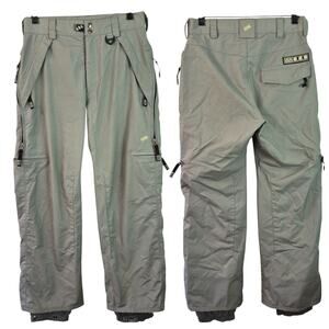 686 Enterprises Technical Gray Cargo Snowboard Snow Ski Outdoor Wear Pants M 29